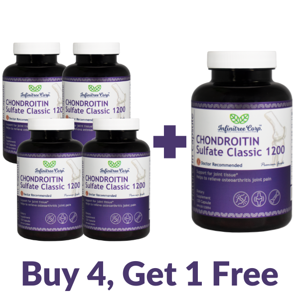 (🎉 Buy 4, Get 1 Free) Chondroitin Sulfate Classic 1200 120 Capsules, Set of 5 Bottles